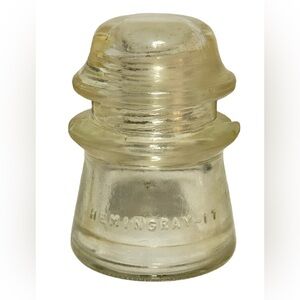 VTG Hemingray No 11 Clear Glass Telephone Electric Line Insulator. Paperweight.